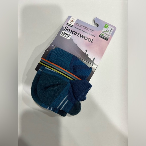 Smartwool Women's Medium Hike Low Ankle Socks Light Cushion Twilight Blue NWT - Picture 1 of 7